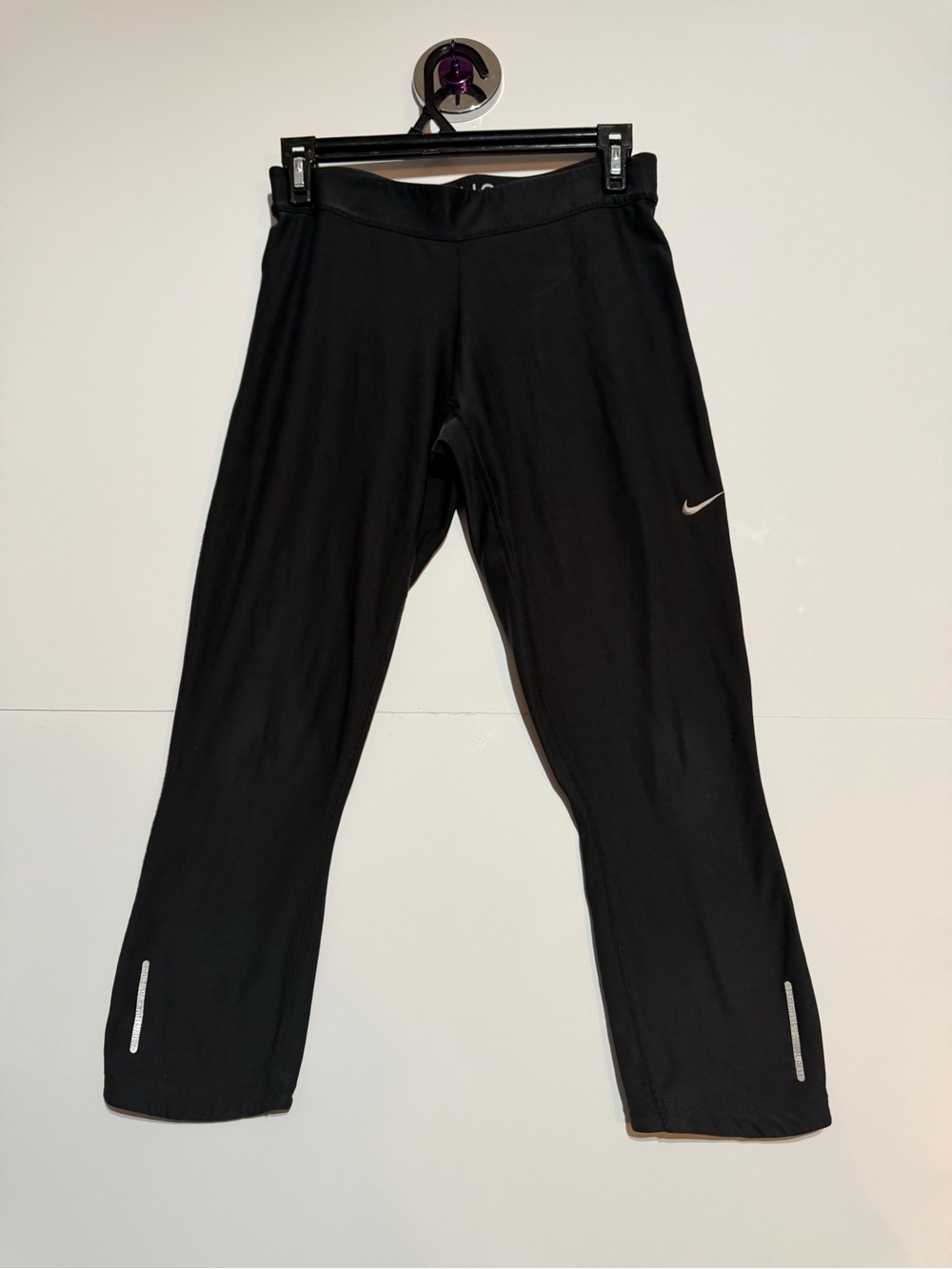 Nike Black Running Tights with Reflective Accents